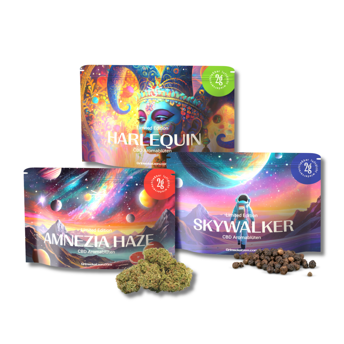 Dreierlei: 3x 2g Blüten-Vielfalt