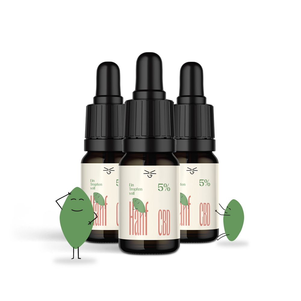 3er set Vollspektrum CBD Öl Hanf 5%