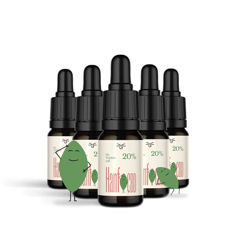 5er Set Vollspektrum CBD Öl Hanf 20%