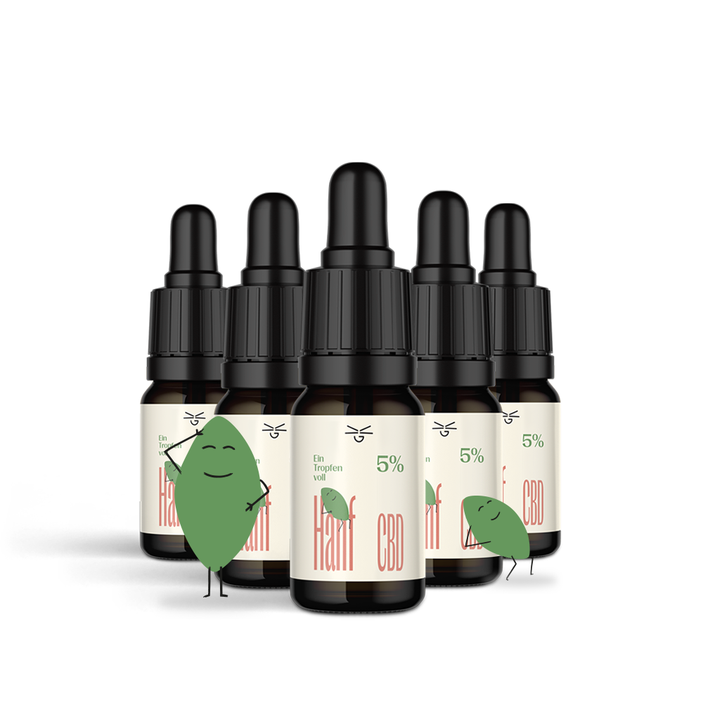 5er Set Vollspektrum CBD Öl Hanf 5%