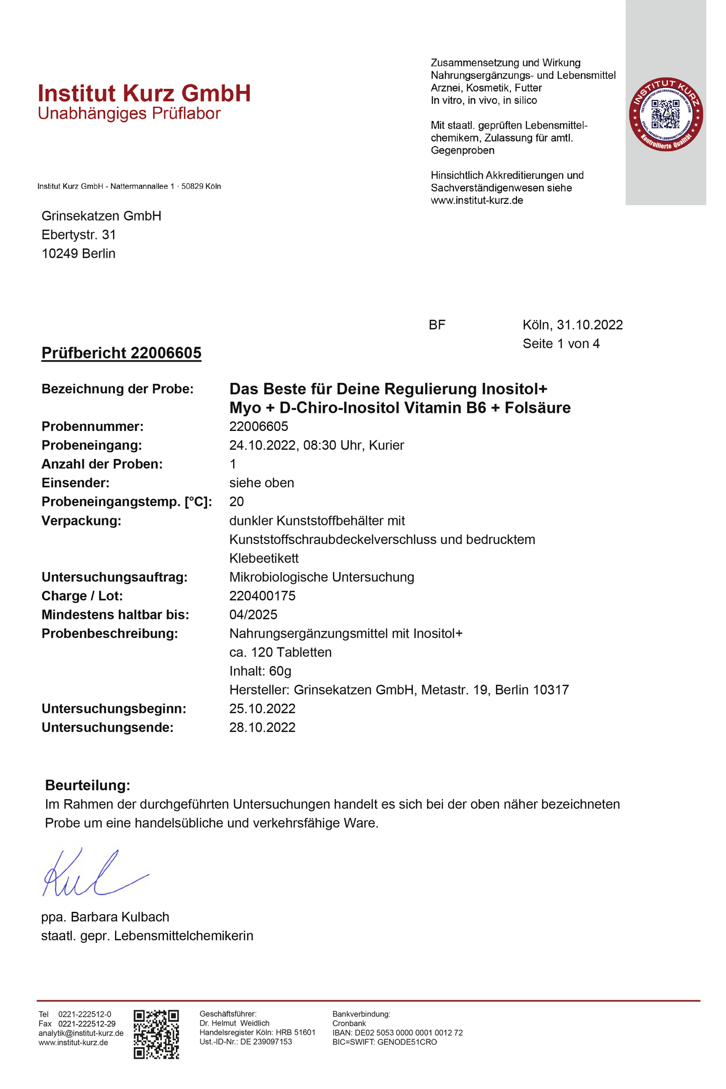 Inositol+ Tabletten hochdosiert - 60g