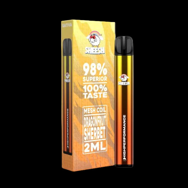 Sheesh HHC Vape Dragon Fruit Sherbet 88% H2 2ml - Grinsekatzen, exotisch cremig-süß tropisch